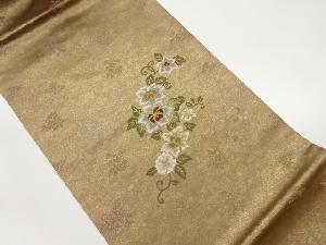 引箔鳳凰に花唐草模様織出し名古屋帯